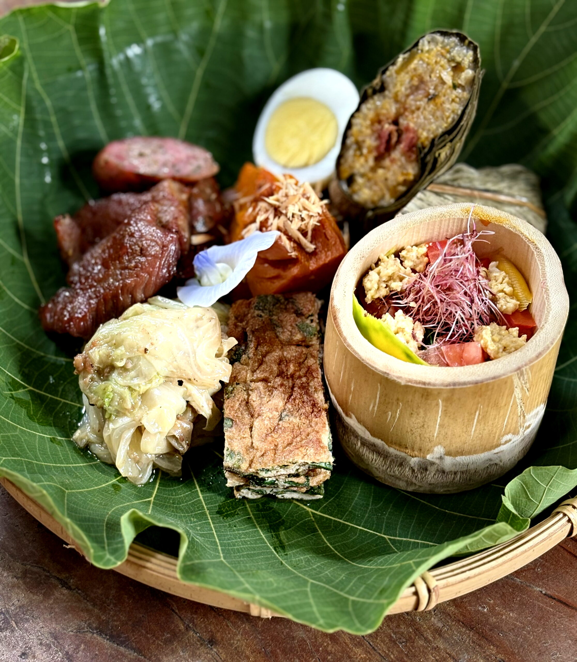 15.以紅藜為主入菜的部落特色餐。(卜拉米喇晌小棧提供)。